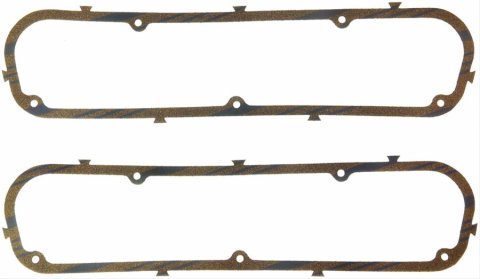 Fel-Pro PermaDryPlus Valve Cover Gaskets VS 13395 Gaskets, Blue Stripe Cork/Rubber, Chrysler, Dodge, Plymouth, V8, Pair