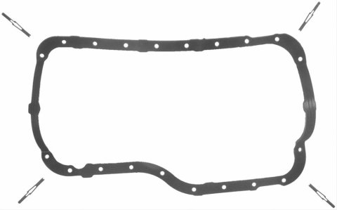 Fel-Pro Oil Pan Gaskets OS 34211 R Gasket, One-Piece, Rubber, Ford, Mercury/Merkur, 2.0/2.3L, L4, Each