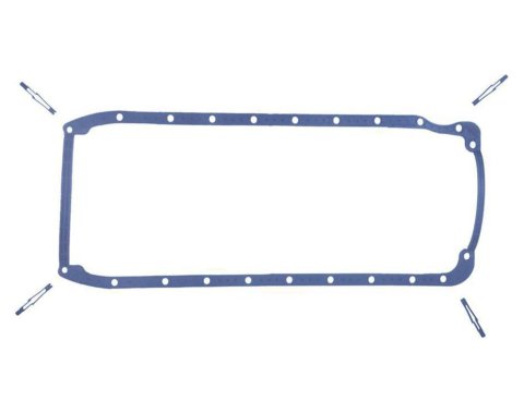 Fel-Pro Oil Pan Gaskets OS 30061 T Gasket, Rubber/Steel, Blue, Chevy BB, Each