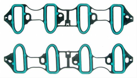 Fel-Pro Intake Manifold Gaskets MS 96587 Gaskets, Replacement, Cathedral Port Style, Buick, Cadillac, Chevrolet, GMC, Hummer, Isuzu, Saab, Workhorse, V8, Pair