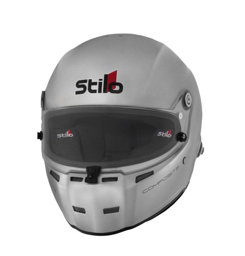 Stilo ST5 FN Composite Helmets AA0710AF2T63 Helmet, Composite, Full, Carbon Fiber, Clear Shield, Snell SA2020/FIA 8859-2020, EPS Liner, No Graphic, 2X-Large, Each