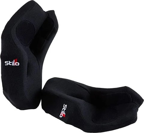 Stilo Replacement Cheek Pads YA0825MM35 Helmet Pads, ST5, 35mm, Black, Logo, Pair