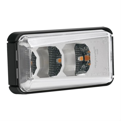 J.W. Speaker Turn Signal Indicators 344301 12/24V ECE/SAE LED Clear Side with Mount