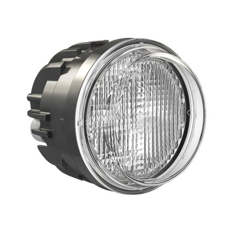 J. W. Speaker 93 LED Lights 0347941 Headlight Assemblies, Model 93, 90mm Headlight, Turn Signal/DRL Light, Clear Lens, Aluminum Housing, Black, 12-24V, Each