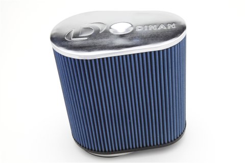 Dinan Replacement Air Filters D403-0015 Filter Elements, Direct Replacement, Oval, Dry, Blue Filter, Shiny End Cap, Logo, BMW, M3, 4.0L, Each