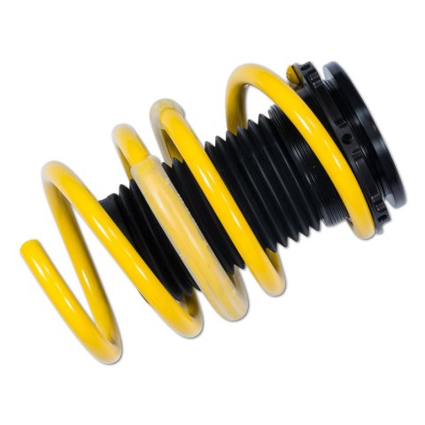 ST Suspensions Adjustable Lowering Springs 273100AE Springs, Height, Front and Rear, Yellow Powdercoated, Use with Factory Dampers, Audi, Kit