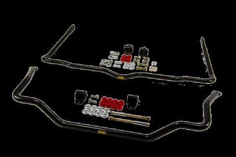 ST Suspensions Sway Bar Sets 52015 Bars, Front and Rear, Solid, Steel, Black Powdercoated, BMW, Kit
