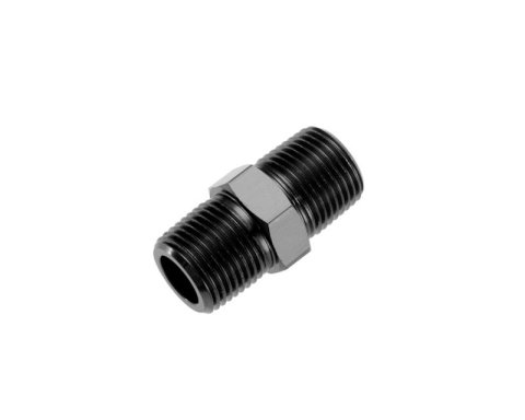 Redhorse Performance 911 Series NPT Male Nipple Fittings 911-04-2 Fitting, Coupler, to NPT, Straight, Aluminum, Black Anodized, 1/4 in. NPT, 1/4 in. NPT, Each