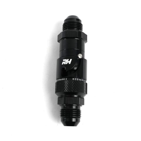 Redhorse Performance 4155 Series Dry Break Quick-Disconnect Fittings 4155-08-2 Quick-Connect Fitting, Plug, Straight, -8 AN Male Thread, Fluorocarbon Seal, Valved, Each