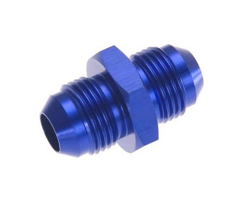 Redhorse Performance 815 Series Union Fittings 815-06-1 Fitting, Coupler, Union, AN to AN, Straight, Aluminum, Blue Anodized, -6 AN, -6 AN, Each