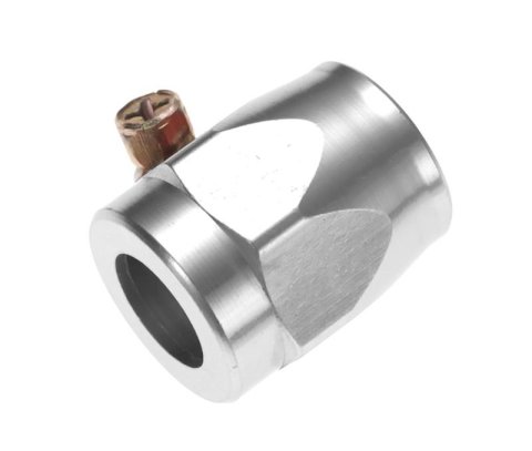 Redhorse Performance 993 Series Hose Finishers 993-08-4 Clamp, -8 AN, Stainless Clamp, Chrome Aluminum Cover, 1/2 in. Hose, Each