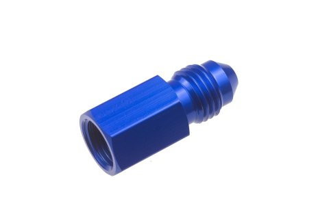 Redhorse Performance 9195 Series Gauge Adapters 9195-03-02-1 Fitting, Straight, Adapter, -3 AN Male to 1/8 in. NPT Female Port, Aluminum, Blue Anodized, Each