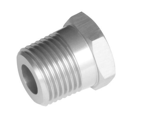 Redhorse Performance 912 Series Pipe Reducers 912-12-04-5 Fitting, Reducer, NPT to NPT, Straight, Aluminum, Clear Anodized, 3/4 in. NPT, 1/4 in. NPT, Each