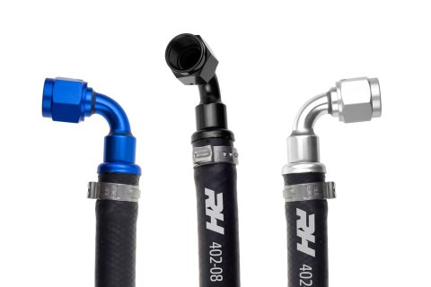Redhorse Performance 402 Series Push-Lock Hose -6 AN 3 ft. 402-06-3 Hose, Series, Synthetic Rubber, Black, AN, Length, Each