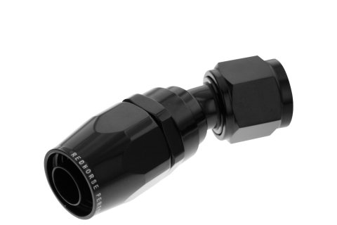 Redhorse Performance 1000 Series Swivel Seal Hose Ends 1030-16-2 Ends, Series, Seal, -16 AN Female Threads, Reusable swivel, 30 degree, -16 AN Hose, Aluminum, Black Anodized, Each