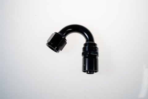 Redhorse Performance 7000 Series Crimp Style Hose End Fittings 7152-10-2 Ends, Ends, 150 degree, Collar, -10 AN Size, Aluminum, Black, -10 AN Female Threads, Each