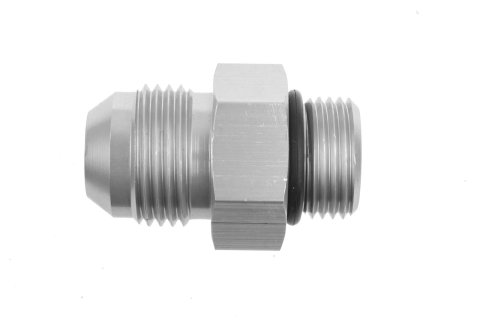 Redhorse Performance 920 Series AN to High Flow Radius O-Ring Adapter Fittings 920-06-06-5 and Adapters, Fittings, Straight, -6 Male To -6 Male O-ring, Aluminum, Clear Anodized, Rubber O-ring, Each