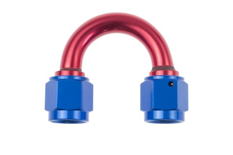 Redhorse Performance 8188 Series Couplers 8188-10-1 Fitting, Coupler, Union, AN to AN, 180 Degree, Aluminum, Red/Blue Anodized, -10 AN, -10 AN, Swivel, Each