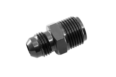 Redhorse Performance 5070 Series Inverted Flare to AN Adapter Fittings 5070-06-11-2 Fittings, To Adapter, Straight, Aluminum, Black, -6 Male AN, 11/16 in.-18 Male Flare, Each