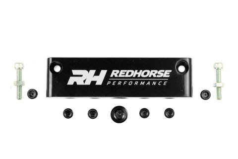 Redhorse Performance 4700 Series Vacuum Manifolds 4700-00-2 Manifold, Aluminum, Black Anodized, One 3/8 in. NPT Inlet, Six 1/8 in. NPT Outlets, Female Threads, Each