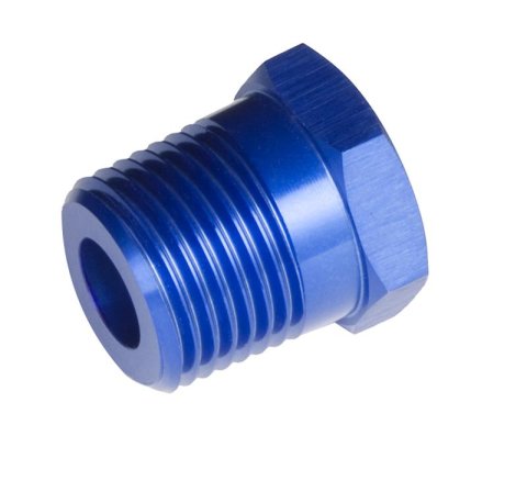 Redhorse Performance 912 Series Pipe Reducers 912-12-06-1 Fitting, Reducer, NPT to NPT, Straight, Aluminum, Blue Anodized, 3/4 in. NPT, 3/8 in. NPT, Each