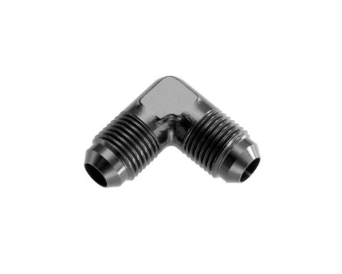 Redhorse Performance 821 Series Elbow Adapter Fittings 821-03-2 Fitting, Coupler, Union, AN to AN, 90 Degree, Aluminum, Black Anodized, -3 AN, -3 AN, Each