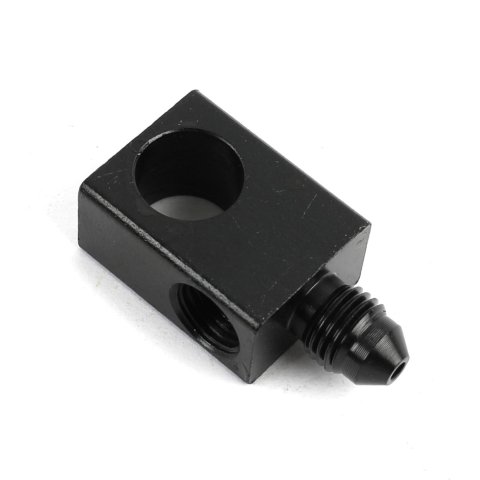 Redhorse Performance 342 Series Inverted Flare Male Tee Adapters 342-03-03-2 Brake Fittings, Adapters, Steel, Black, 3/8 in.-24 Female Threads, -3 AN Threads, Each
