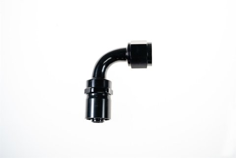Redhorse Performance 7000 Series Crimp Style Hose End Fittings 7092-06-2 Ends, Ends, 90 degree, Collar, -6 AN Size, Aluminum, Black, -6 AN Female Threads, Each