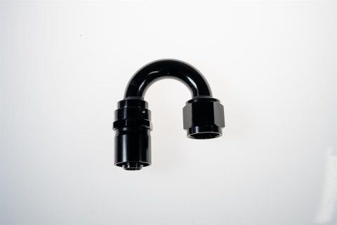 Redhorse Performance 7000 Series Crimp Style Hose End Fittings 7182-06-2 Ends, Ends, 180 degree, Collar, -6 AN Size, Aluminum, Black, -6 AN Female Threads, Each