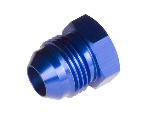 Redhorse Performance 806 Series AN Flare Plugs 806-04-1 Fitting, Plug, -4 Male, Hex Head, Aluminum, Blue Anodized, Pair