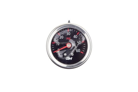 Redhorse Performance 5001 Series Liquid Filled Fuel Pressure Gauges 5001-60-3 Gauge, Pressure, 0-60 psi, 1 1/2 in., Analog, Mechanical, Filled, Each