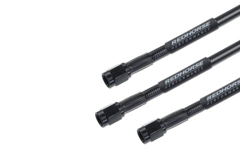 Redhorse Performance 3302 Series Universal Brake Hoses 3302-03-60 Line, Universal, Series, Braided Stainless Steel, Black, 60 in. Length, -3 AN Female, -3 AN Female, Each