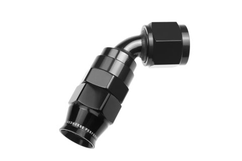 Redhorse Performance 1200 Series Reuseable PTFE Hose Ends 1260-10-2 Ends, Series, Reuseable, PTFE, -10 AN Female Threads, Reusable swivel, 60 degree, -10 AN Hose, Aluminum, Black Anodized, Each