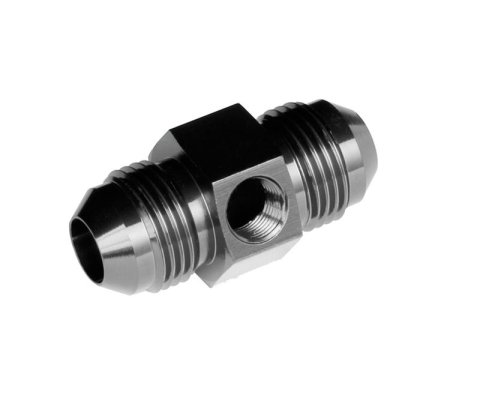 Redhorse Performance 9190 Series Gauge Adapters 9190-06-2 Fitting, Pressure Adapter, Straight, Aluminum, Black Anodized, -6 AN Male, -6 AN Male, 1/8 in. NPT Female, Each