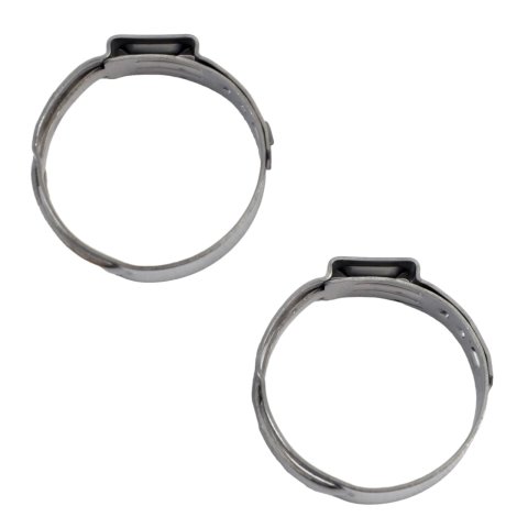 Redhorse Performance 420 Series Push-Lock Hose Clamps 420-10 Clamps, Push Lock, Stainless Steel, Natural, -10 AN, Pair