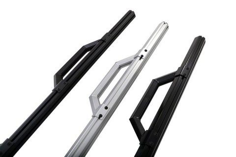 Dee Zee Hex Series Side Step Bars DZ66321 Bars, Aluminum, Silver Powdercoated, Crew Cab, Pair
