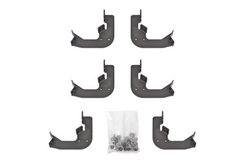 Dee Zee Hex Series Step Bar Mounting Brackets DZ66355 Truck Installation Kits, Brackets, Series, Steel, Textured Black, Nissan, Kit