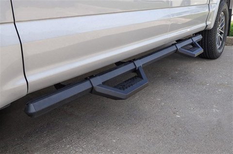 Dee Zee Hex Cast Side Step Bars DZ66321CTB Bars, Aluminum, Black Textured Powdercoated, Crew Cab, Pair