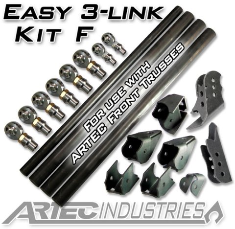 Artec Industries Suspension Conversion Kits LK0104 Easy 3 Link - Kit F - for Trusses No Tubing Outside Frame Chevy / Ford 78-79 FRONT PASSENGER (rear drive