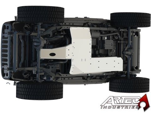 Artec Industries JK Under Armor Skid Plates JK1010 Plate, Armor, Belly Pan, Aluminum, Natural, Bolt-On, Jeep, Kit