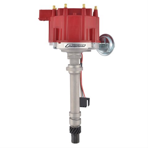 Proform Chevy V8 High Performance Distributors 66940R Distributor, Magnetic Pickup, Mechanical, Vacuum Advance, Red Cap, Chevy, Big/Small Block, Each