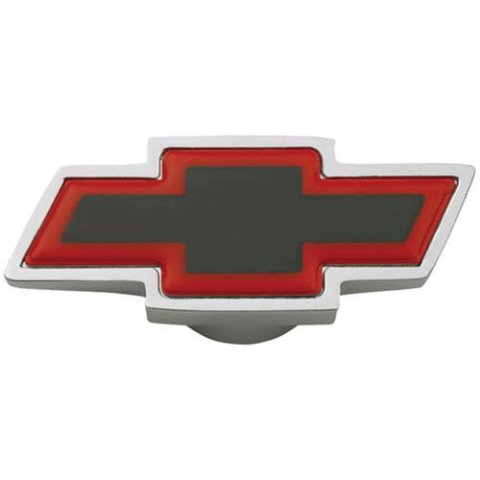 Proform Air Cleaner Wing Nuts 141-322 Filter Assembly Nut, Aluminum, Chrome, Red, Black, Small Bowtie Emblem, 1/4-20 in. Thread, Each