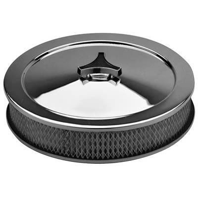 Proform Air Cleaner Kits 66802 Filter Assembly, Round, Steel, Chrome, 10 in. Diameter, 2.0 in. Height, Kit