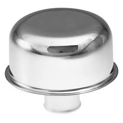 Proform Air Breather Caps for Chevrolet 66008 Valve Cover Breather, Push-In, Round, Steel, Chrome, Plain, Each