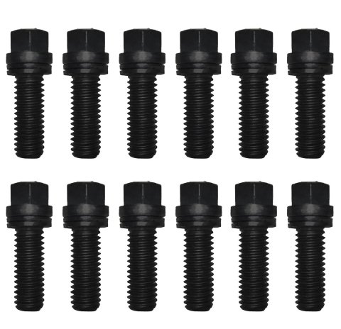 Proform Self-Locking Wedge Header Bolts 66751 Bolts, Locking, Hex Head, Steel, Black Oxide, 3/8-16 in. Thread, 0.750 in. UHL, Chevy, Set of 12