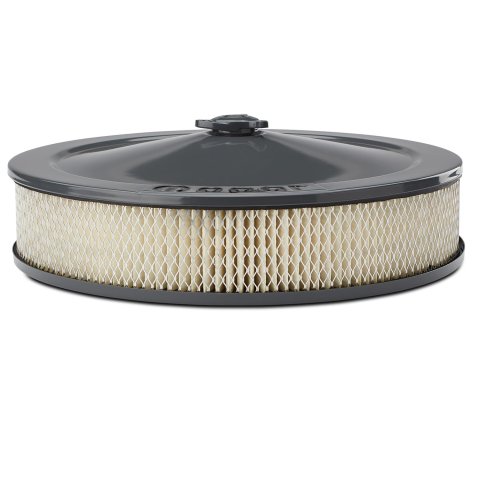 Proform Air Cleaner Kits 440-882 Assembly, 14 in. Diameter, Round, Steel, Shark Gray, Mopar Logo, 3 in. Filter height, 1 in. Drop Base, Each