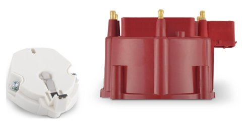 Proform Distributor Cap and Rotor Kits 66916RC Rotor, Red, Male, HEI, Brass Terminals, Cadillac, Chevy, GMC, Oldsmobile, Pontiac, V6, Kit