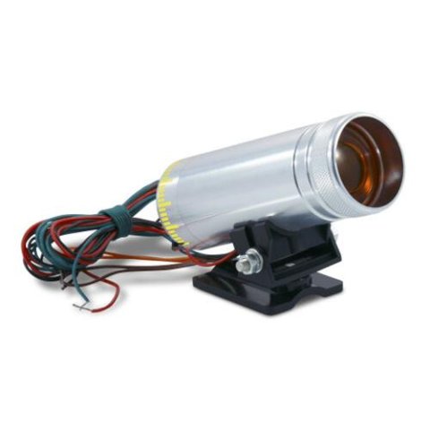 Proform Adjustable Shift Lights 67005SC Light, Adjustable, Stand-Alone, 3,000 to 12,000 rpm, 4/6/8-Cylinder, Silver, Amber Light, Each
