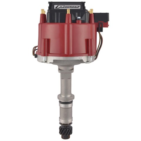 Proform Street/Strip HEI Distributors 67090 Distributor, Street/Strip, Magnetic Pickup, Mechanical, Vacuum Advance, Red Cap, GM, 3.8L, Even Fire V6