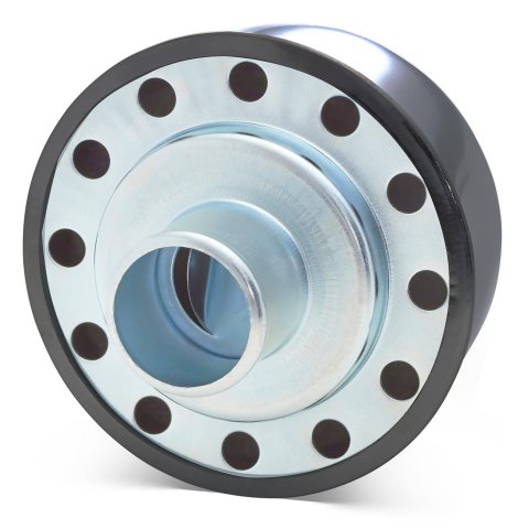 Proform Air Breather Caps for Chevrolet 141-884 Valve Cover Breather, Push-In, Round, Steel, Shark Gray, Bowtie Emblem, Each